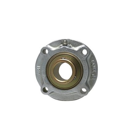 Ami Bearings SINGLE ROW BALL BEARING, 40MM ZINC WIDE SET SCREW NICKEL PILOTED FLANGE CART UCFCS208NPMZ2